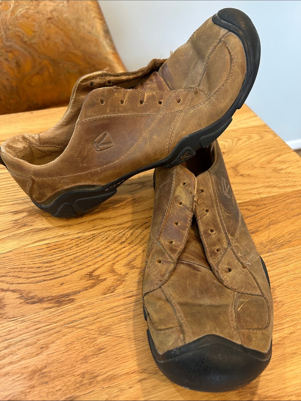 Keen Men's Brown Leather Casual Loafers